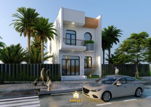 Phối cảnh nhà phố 2 tầng tại Bình Sơn, Quảng Ngãi